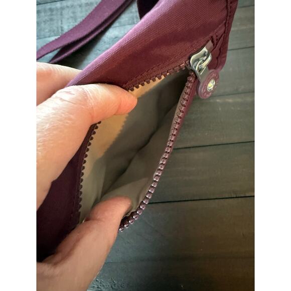 Kipling Sabian Crossbody Mini Shoulder Bag Nylon Plum - Picture 7 of 8